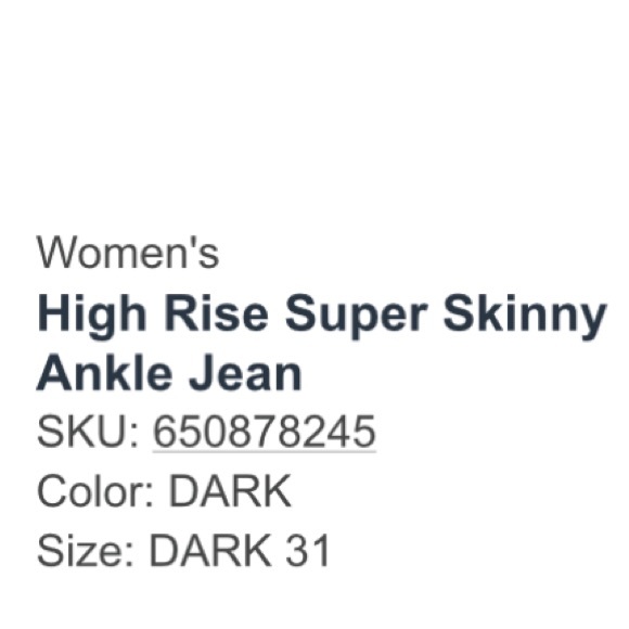 High Rise Super Skinny Ankle Jean - Picture 6 of 6